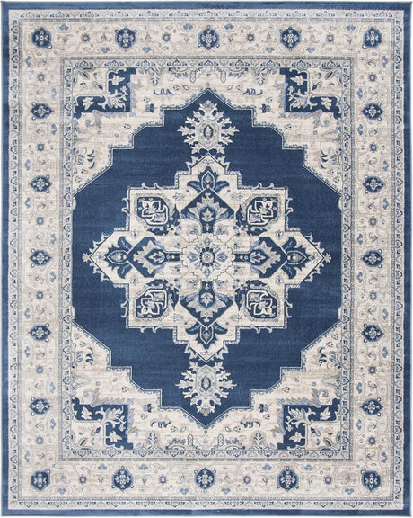 Alfombra Área Medallón Distinguido, Diseño Fácil Cuidado, BNT865N