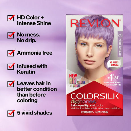 Coloración permanente para cabello, lavanda pastel 92D