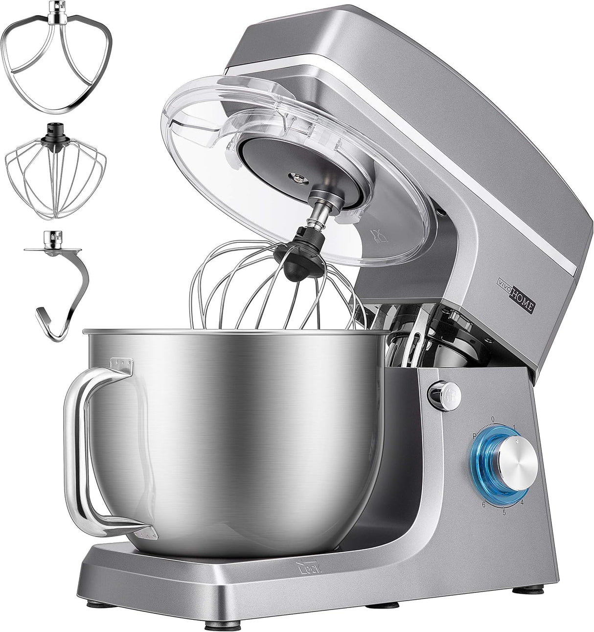 Mezcladora de pie VIVOHOME 7.5 Qt, 660W, 6 velocidades, modelo