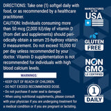 Suplemento de Vitamina D3 175 mcg Life Extension, 60 softgels
