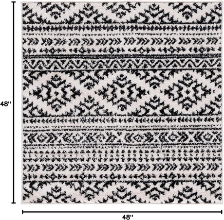 Alfombra área cuadrada estilo boho tribal modelo TUL272B