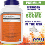 L-Glutamina 500mg Veg Caps (2x300) No GMO Vegan
