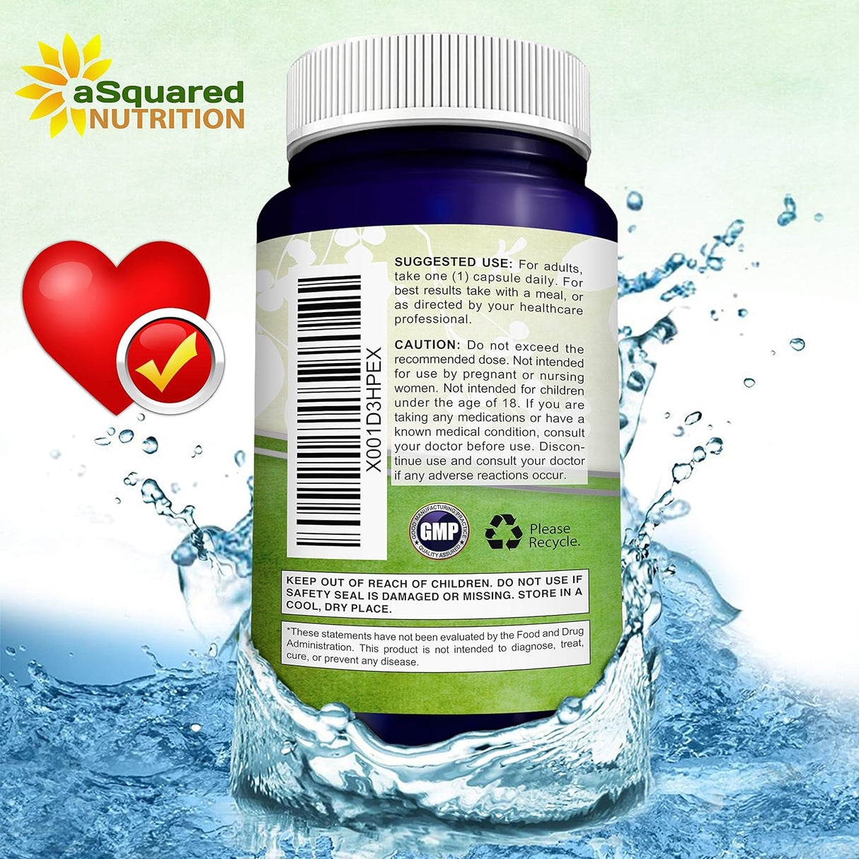 Suplemento aSquared Nutrition CoQ10 400 mg de fuerza máxima