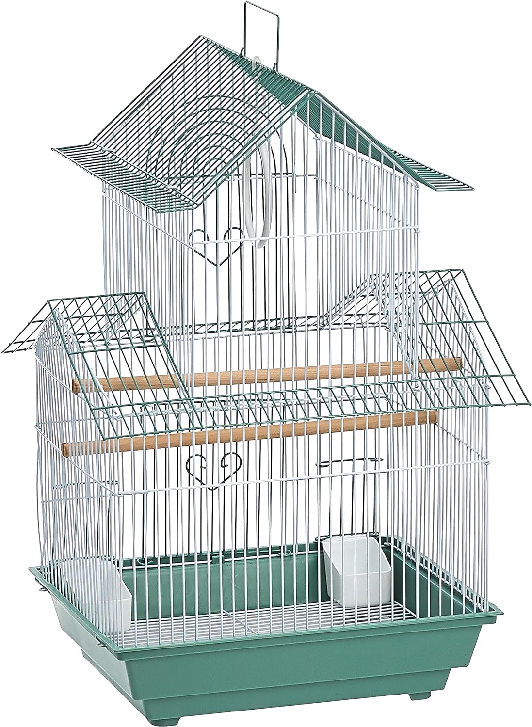 Jaula para aves talla S Verde y Blanco