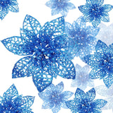 Adornos Artificiales Poinsettia WILLBOND, 36 Piezas Brillantes