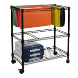 Carro organizador portátil con ruedas giratorias 2 niveles