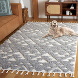 Alfombra Shag Marroquí con Borlas, Diseño Contemporáneo, MTS688G-5