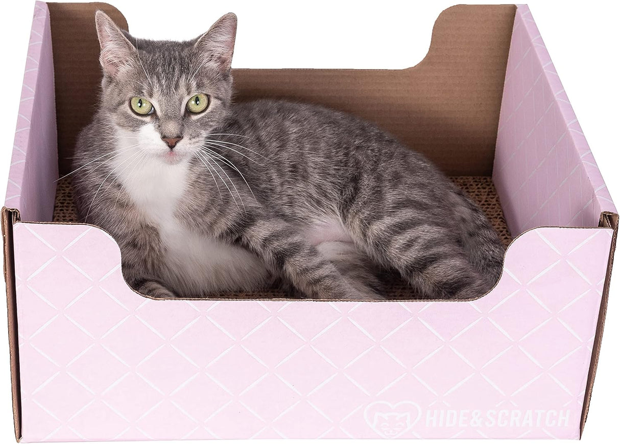 Rascador y tumbona extragrande de cartón resistente de gatos