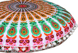 Cojín redondo grande para el suelo, funda otomana, almohada para meditación, cojín de suelo para adultos, puf otomano, fundas de tiro otomano, muebles de sala de manualidades, funda de 22 pulgadas