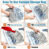 Bolsas de almacenamiento al vacío con bomba de mano para viaje