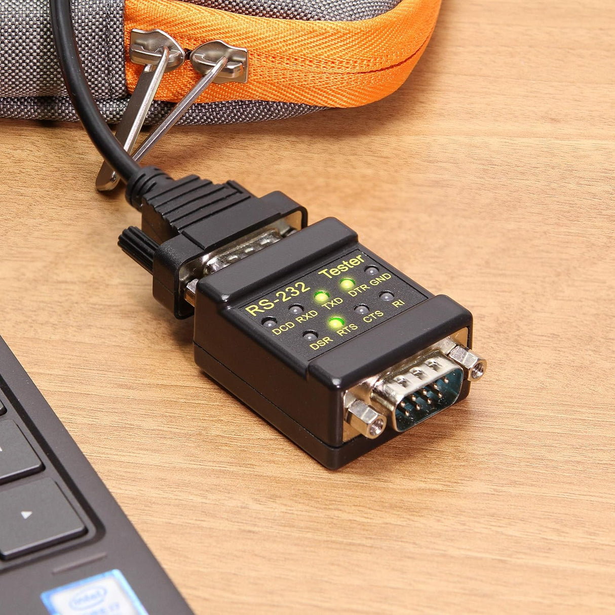 Tester de enlace RS-232 LED DB-9 Masculino a Femenino