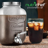 Cafetera de vidrio con grifo de 1 galón NutriChef NCCOFF87