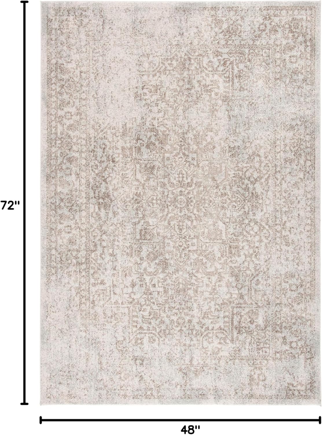 Alfombra Oriental Distressed No Desprende Pelusa EVK256E