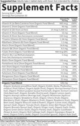 Suplemento multivitamínico orgánico para mujer