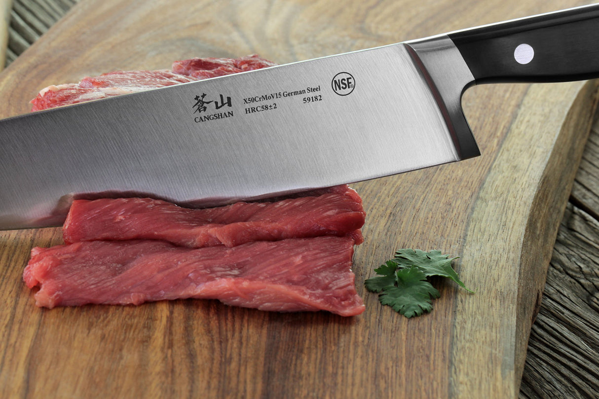 Cuchillo de chef forjado de acero alemán 9.5 pulgadas