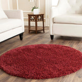 Alfombra redonda shag de 4' con grosor de 2 pulgadas SG151