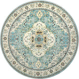 Tapetes decorativos redonda de medallón floral para hogar