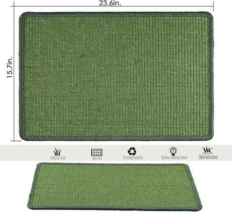 Alfombrilla de sisal para gatos color verde