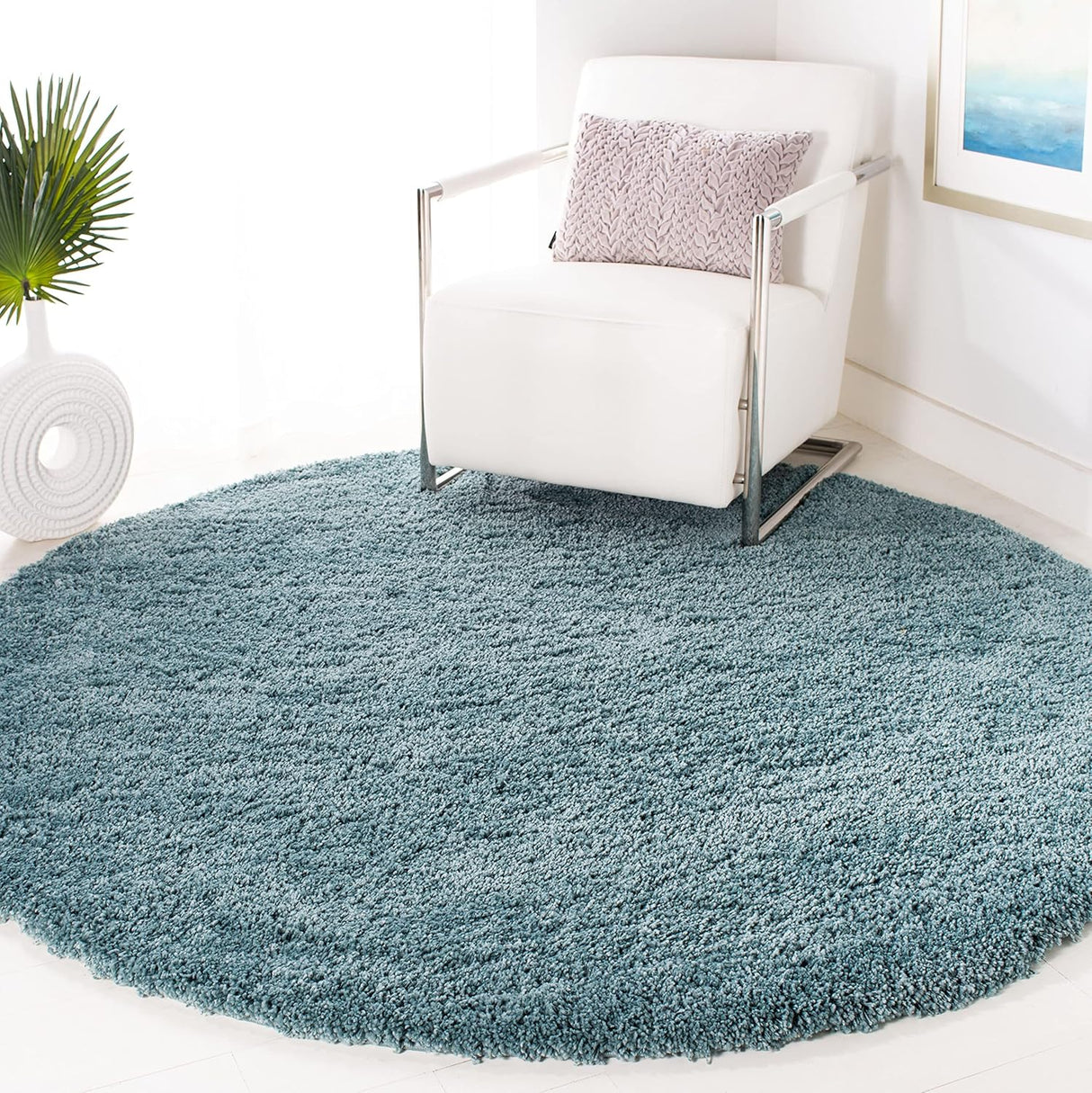 Alfombra Redonda de Pila Alta, No Muda, Fácil Cuidado, SG151-6060