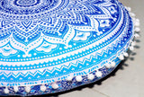 Cojín redondo grande para el suelo, funda otomana, almohada para meditación, cojín de suelo para adultos, puf otomano, fundas de tiro otomano, muebles de sala de manualidades, funda de 22 pulgadas