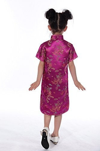 Vestido Aongcostume Girls Chinese Dragon Phoenix Qipao