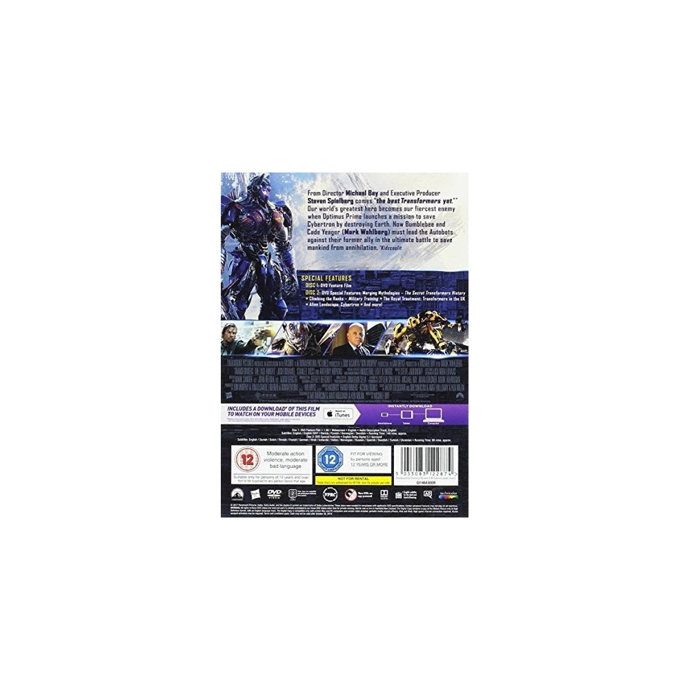 Transformers: el último caballero (dvd Bonus Disc Descarga