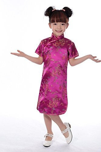 Vestido Aongcostume Girls Chinese Dragon Phoenix Qipao