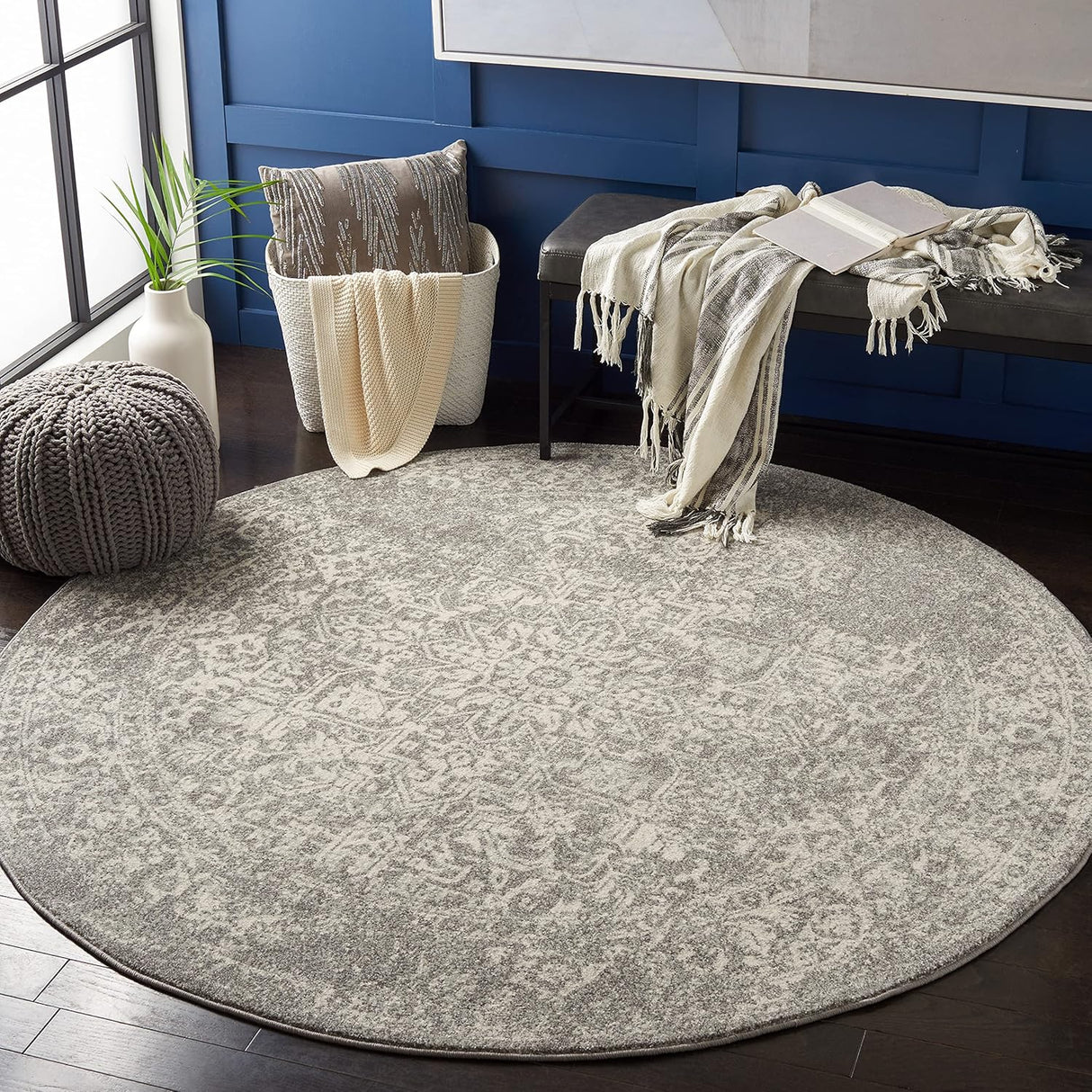 Alfombra Oriental Distressed No Desprende Pelusa EVK256S