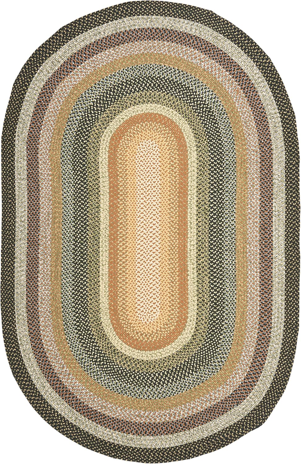Alfombra Ovalada Trenzada, Reversible y Artesanal, BRD308A