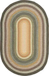Alfombra Ovalada Trenzada, Reversible y Artesanal, BRD308A