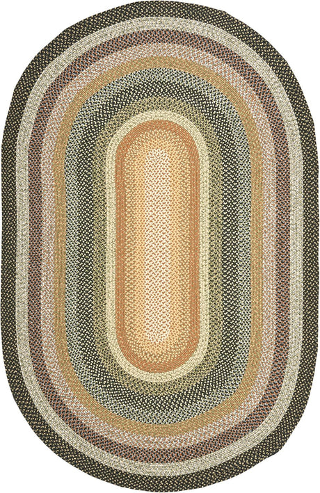 Alfombra Ovalada Trenzada, Reversible y Artesanal, BRD308A