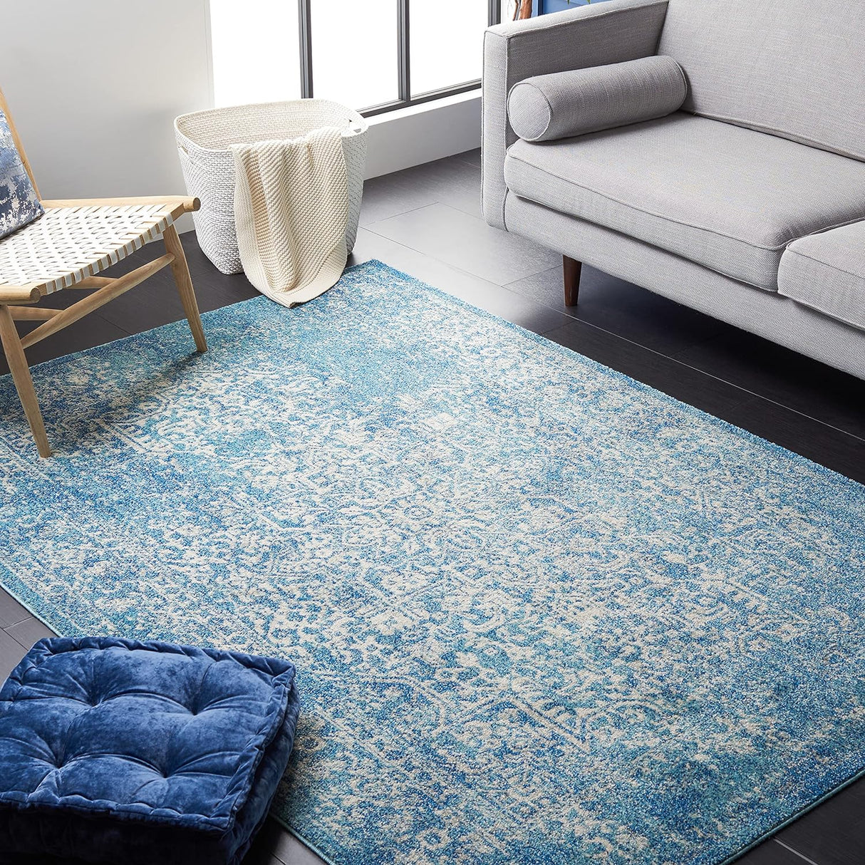 Alfombra Oriental Desgastada para Sala, Dormitorio y Oficina EVK256C