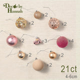 Adornos Navideños DecorbyHannah, 21ct, Shatterproof, Velvet.