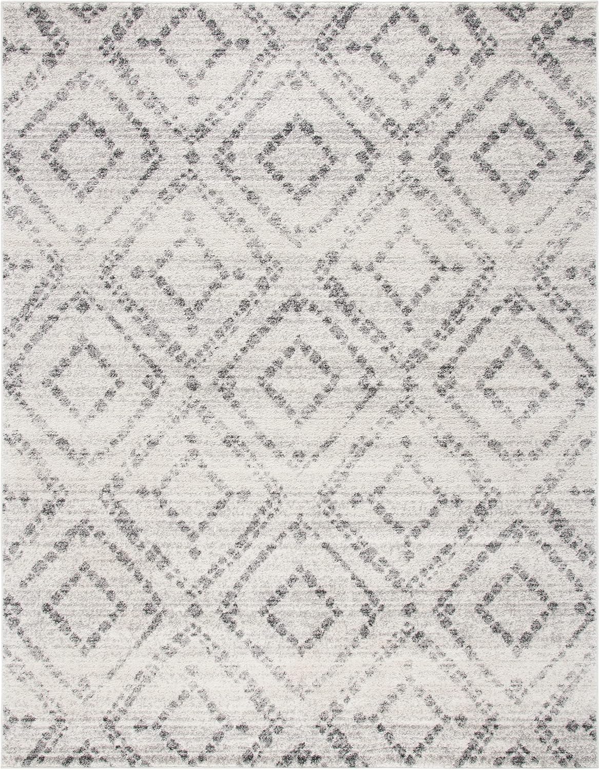 Alfombra de área moderna, diseño diamante, fácil cuidado, ADR131C