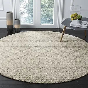 Alfombra redonda suave 1.6 para sala, dormitorio y entrada ASG741A