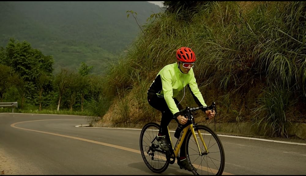 Przewalski - Chaqueta de ciclismo para hombre, chaqueta para correr, térmica, cortavientos, transpirable, reflectante, cortavientos