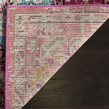 Alfombra Grande Boho Chic Medallón Diseño Distressed MNC243D