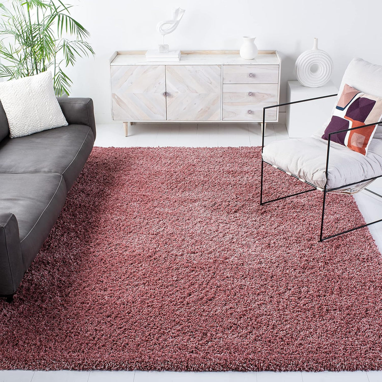 Alfombra de área Shag, 2 pulgadas de grosor, fácil cuidado, SG151-3737