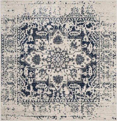 Alfombra Cuadrada, Diseño de Medallón, Fácil Cuidado, MAD603D
