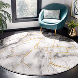 Alfombra Circular Moderna Abstracta - Diseño Fácil Cuidado (CFT877F)