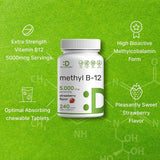 Vitaminas Metil B-12 de 5000 mcg 240 tabletas masticables