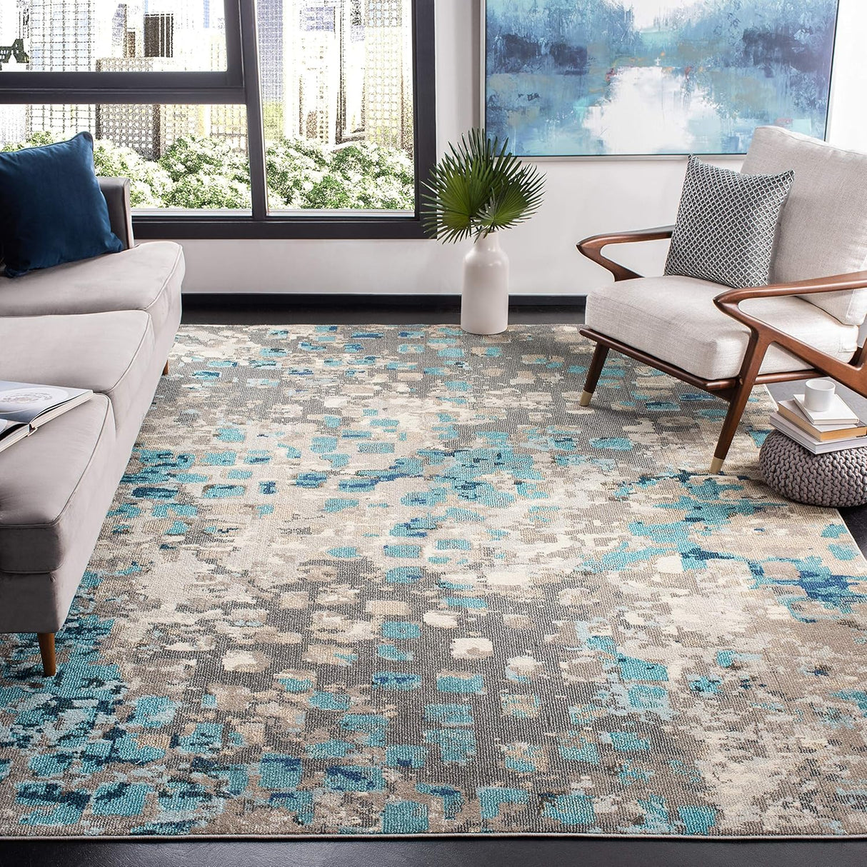 Alfombra SAFAVIEH Madison, diseño boho, fácil cuidado, MAD425E