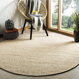 Rug Redondo 8' SAFAVIEH Jute Boho Fringe NF368B Artesanal