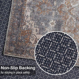 Alfombra Lavable Adiva 2x3 con Antideslizante, Vintage