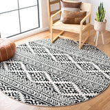 Alfombra Redonda Tulum - Diseño Tribal Boho, Fácil Cuidado, TUL272B