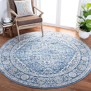 Alfombra redonda medallón desgastado para sala y dormitorio BNT832A