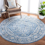 Alfombra redonda medallón desgastado para sala y dormitorio BNT832A