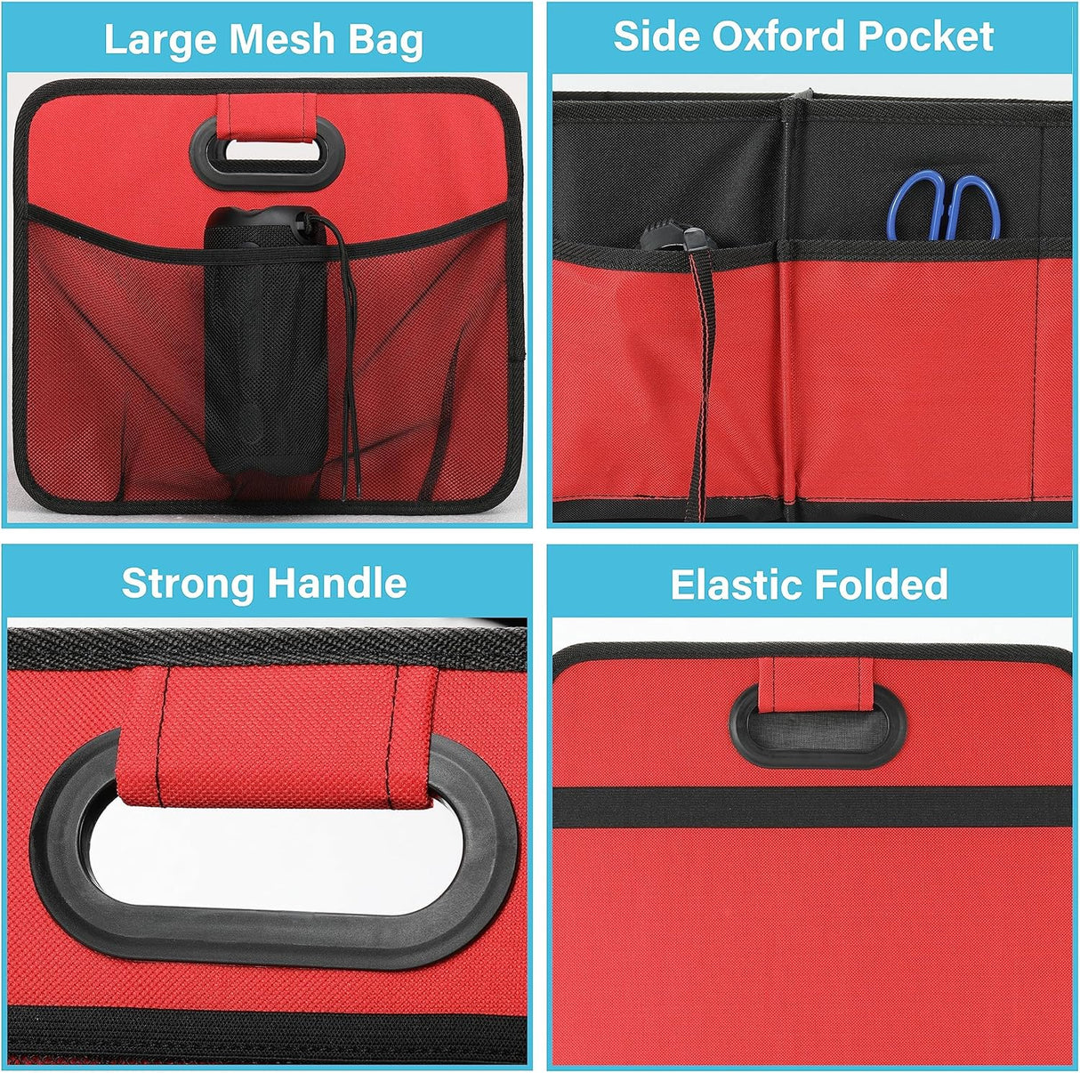 Organizador de Maletero Simple Deluxe, 2 Compartimentos, Plegable