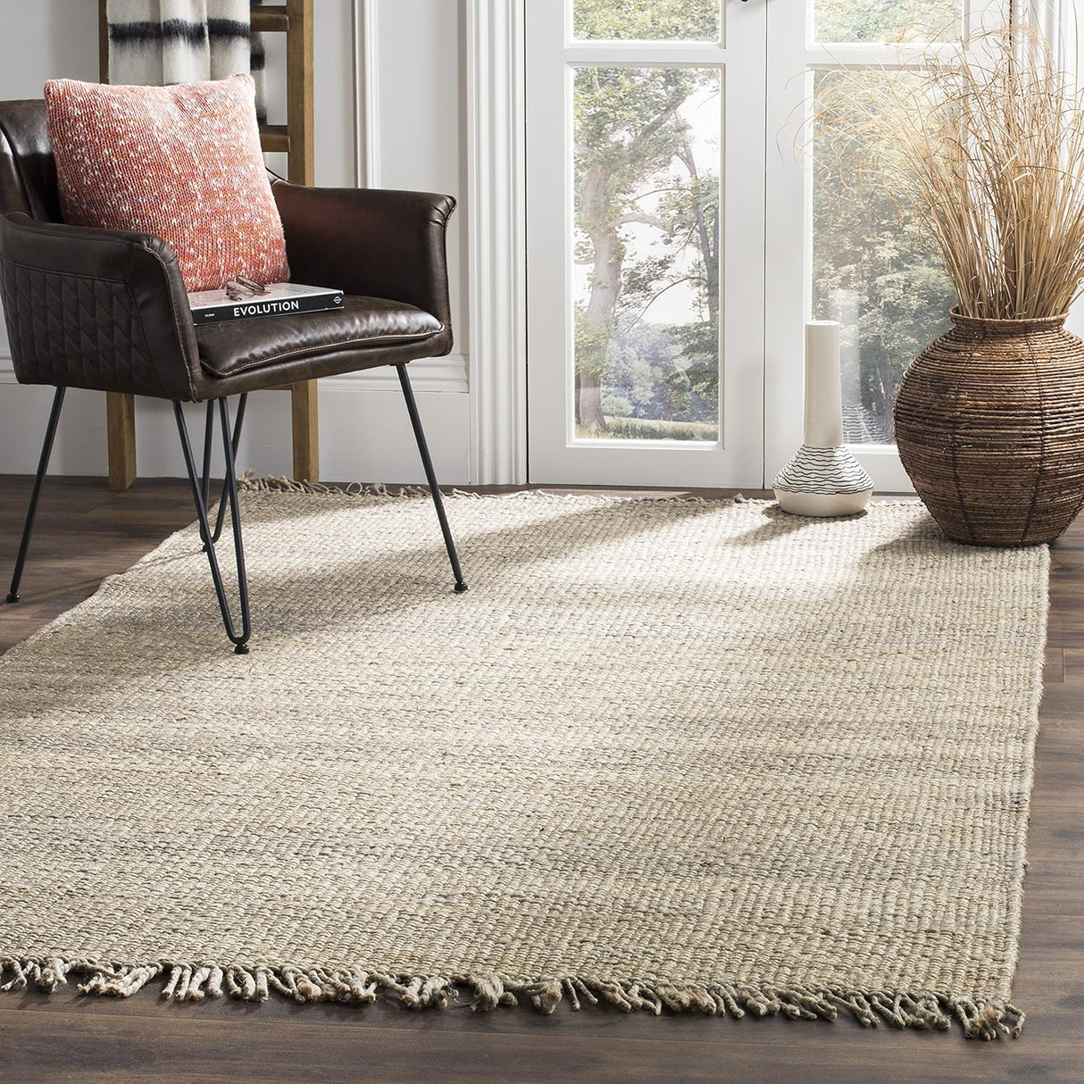 Alfombra de fibra natural SAFAVIEH, hecha a mano, modelo NF368C