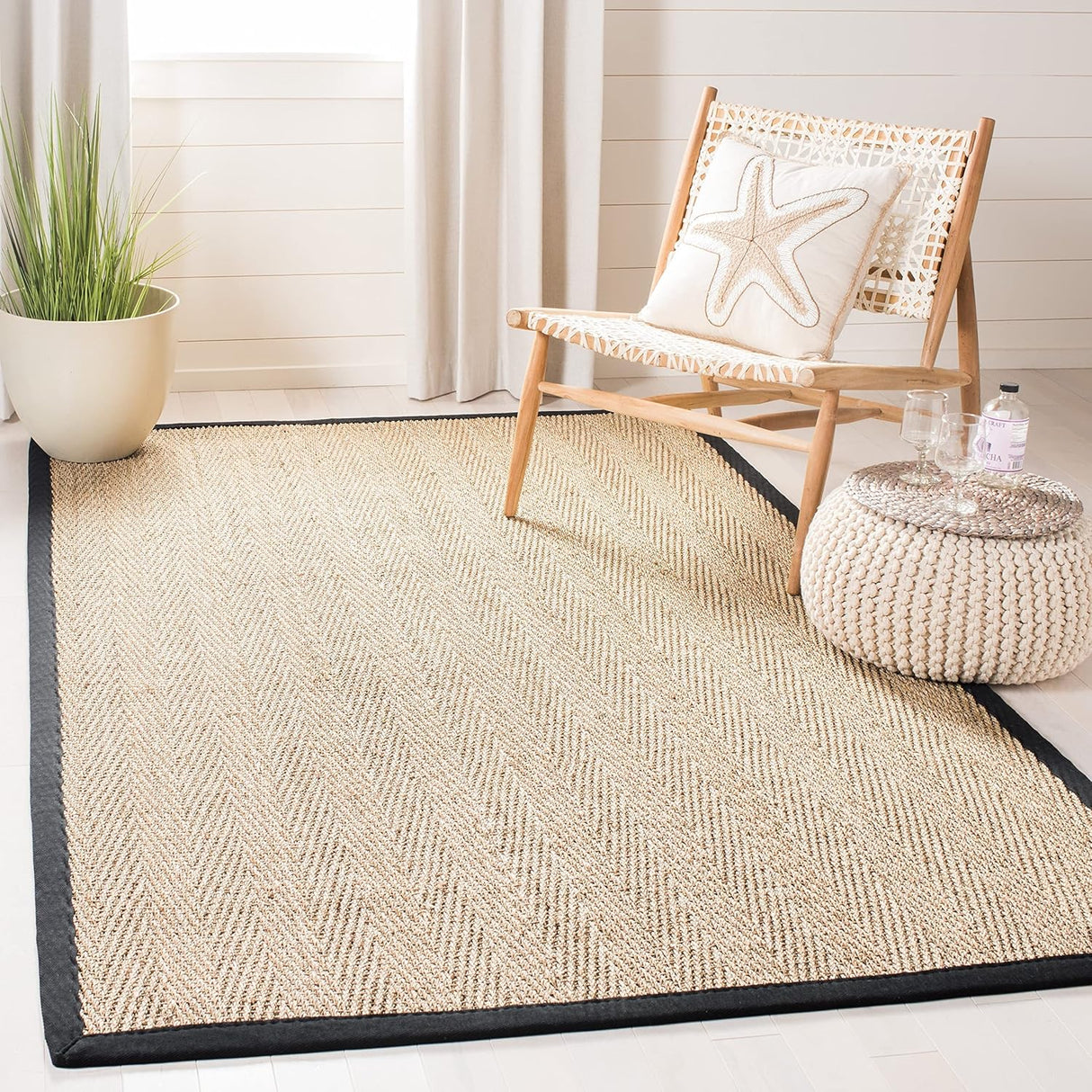 Runner de fibra natural Safavieh, diseño espiga, NF115C